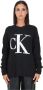 Calvin Klein Jeans Loose fit gebreide pullover van katoen met labeldetail - Thumbnail 3