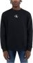 Calvin Klein Zwarte Sweatshirt met lange mouwen Geborduurde Print Black Heren - Thumbnail 12