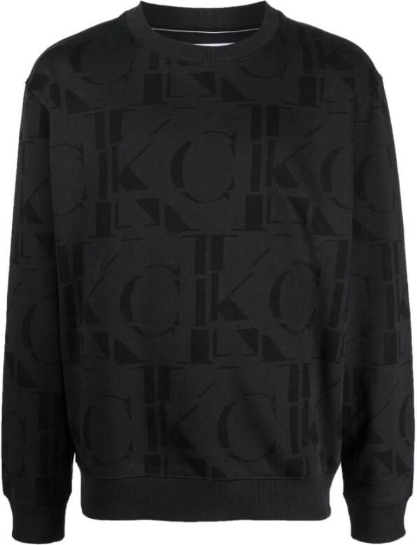 Calvin Klein Jeans Heren Langemouw Zwart Sweatshirt Black Heren