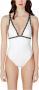 Calvin Klein Plunge One Piece Badpak Vrouwen White Dames - Thumbnail 1