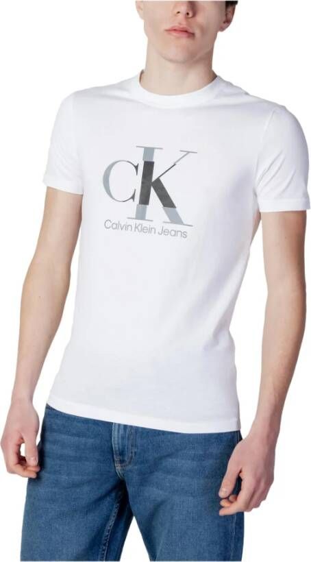 Calvin Klein Jeans T-shirt Wit Heren