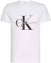 Calvin Klein Jeans Witte Print Heren T-shirt White Heren - Thumbnail 2