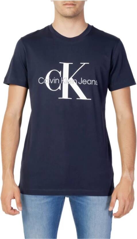 Calvin Klein Jeans T-Shirts Blauw Heren