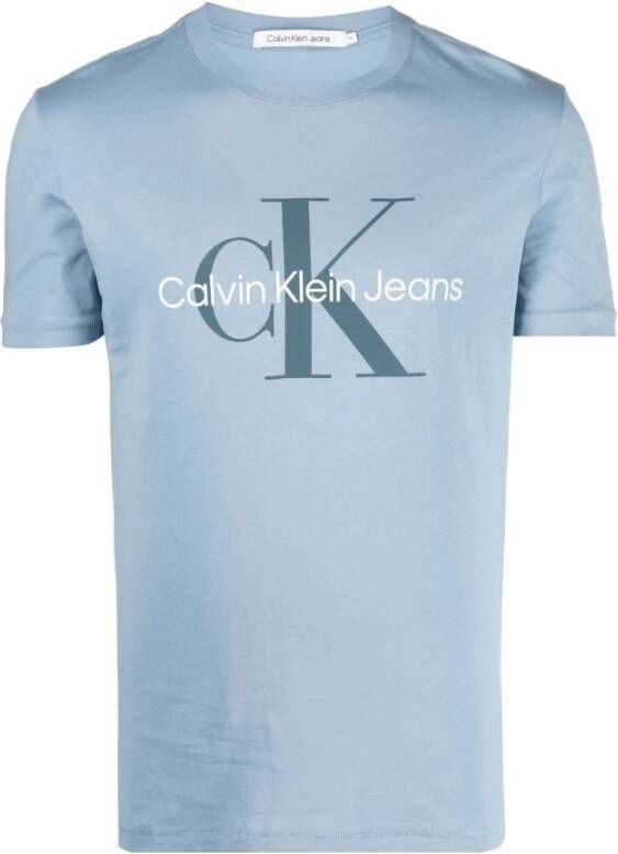 Calvin Klein Jeans T-Shirts Blauw Heren