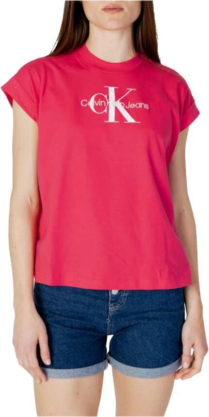 Calvin Klein Jeans T-Shirts Roze Dames