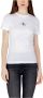 Calvin Klein Jeans Dames Wit T-shirt Korte Mouw Herfst Winter White Dames - Thumbnail 5