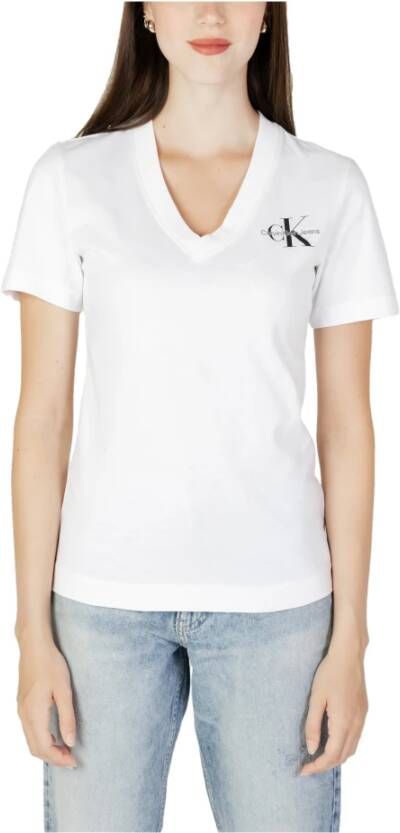 Calvin Klein Jeans T-Shirts Wit Dames