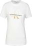 Calvin Klein Jeans Gradient Monologo T-shirt White Dames - Thumbnail 1