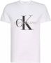 Calvin Klein Jeans Witte Print Heren T-shirt White Heren - Thumbnail 3