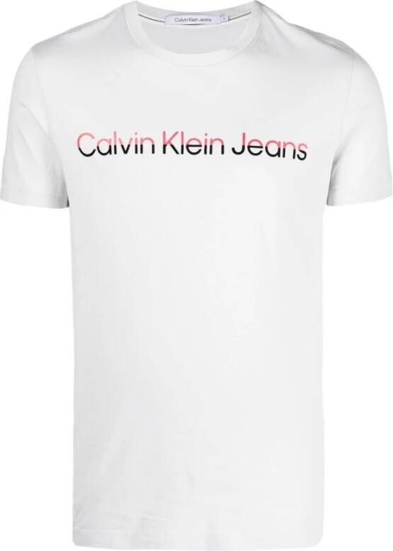 Calvin Klein Jeans T-Shirts Wit Heren