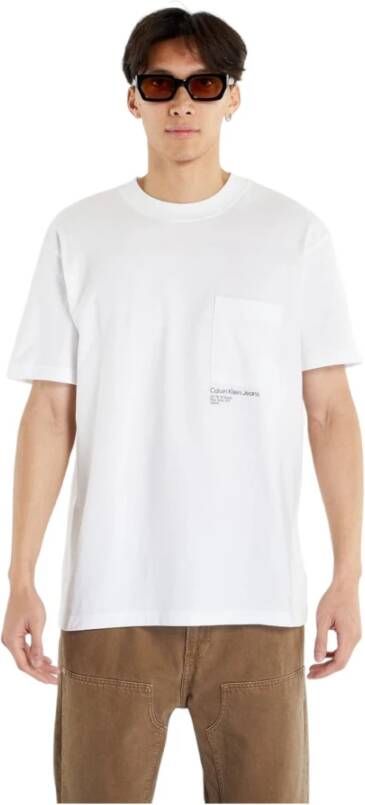 Calvin Klein Jeans Korte Mouw T-shirt White Heren
