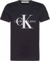 CALVIN KLEIN Heren Polo's & T-shirts Iconic Monogram Ss Slim Tee Zwart - Thumbnail 4