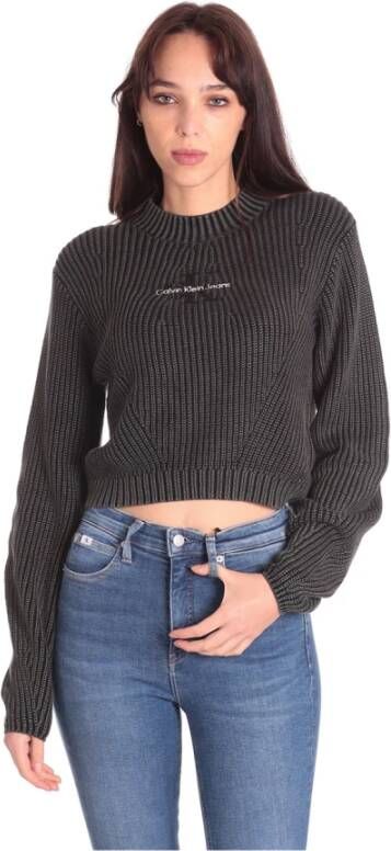 Calvin Klein Jeans Trui met ronde hals Zwart Dames