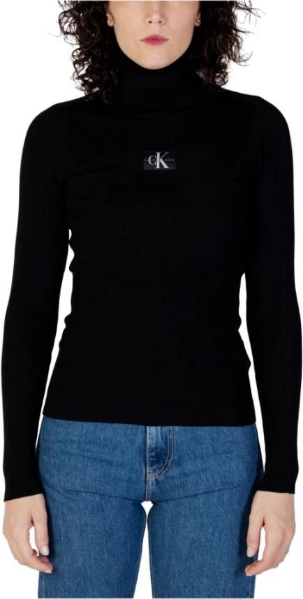 Calvin Klein Jeans Turtlenecks Zwart Dames