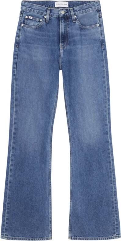 Calvin Klein Bootcut Denim Jeans in Medium Blauw voor Dames Blue Dames