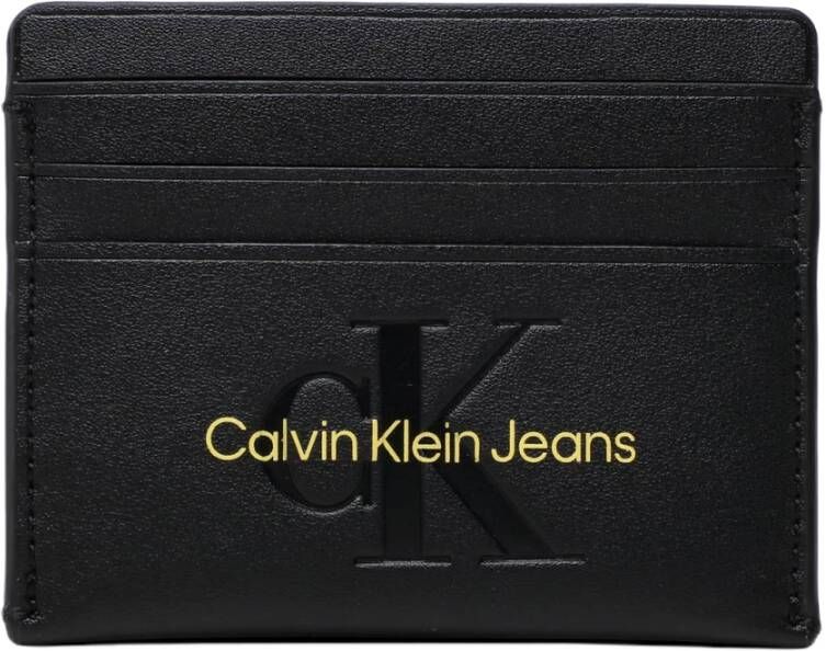 Calvin Klein Jeans Zwarte Damesportemonnee Eenvoudig Ontwerp Zwart Unisex