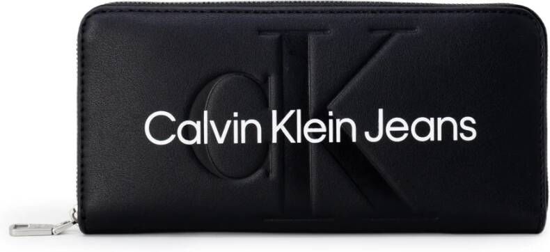 Calvin Klein Jeans Portemonnee met labeldetails model 'SCULPTED'