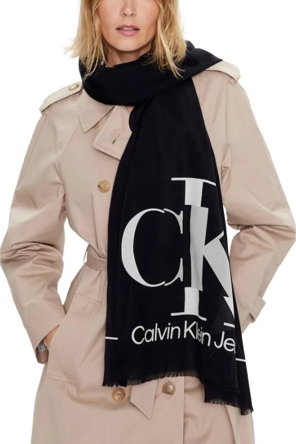 Calvin Klein Jeans Winter Scarves Zwart Dames