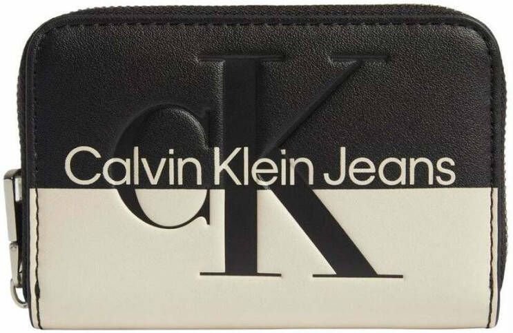 Calvin Klein Jeans Zwarte Damesportemonnee van Black Dames