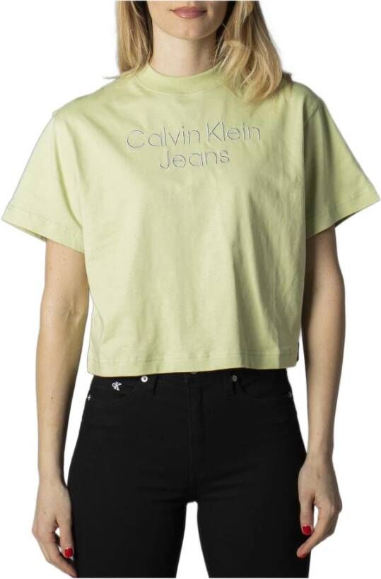 Calvin Klein Jeans Women T-shirt Groen Dames