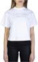 Calvin Klein Witte Katoenen Tops & T-Shirt Korte Mouw Logo Wit Dames - Thumbnail 1