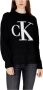 Calvin Klein Jeans Loose fit gebreide pullover van katoen met labeldetail - Thumbnail 9