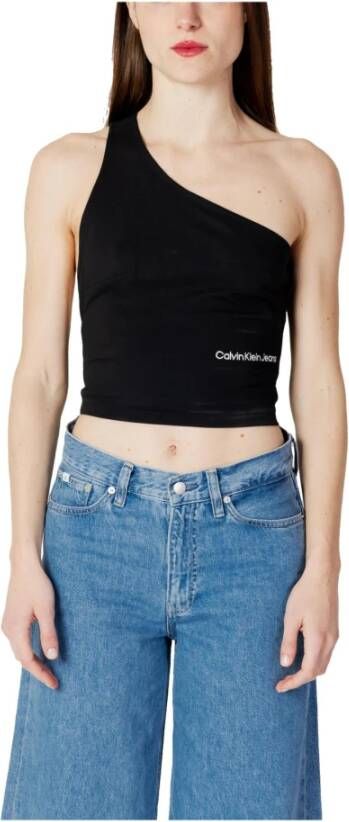 Calvin Klein Jeans Back Asym CUT OUT MI J20J220788Beh Zwart Dames