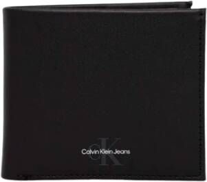 Calvin Klein Jeans Zachte Bifold Portemonnee met Muntvakje Black Heren