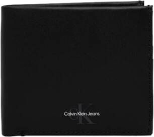 Calvin Klein Jeans Zachte Bifold Portemonnee voor Heren Black Heren