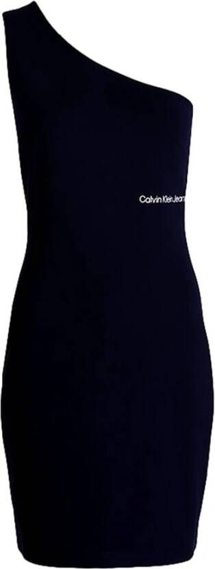 Calvin Klein Jeans Mini-jurk met one shoulder-band model 'MILANO'