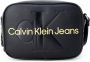 Calvin Klein Jeans Zwarte Bedrukte Tas met Rits voor Vrouwen Black Dames - Thumbnail 6