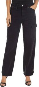 Calvin Klein Jeans Zwarte Cargo Jeans met Zakken Zwart Dames