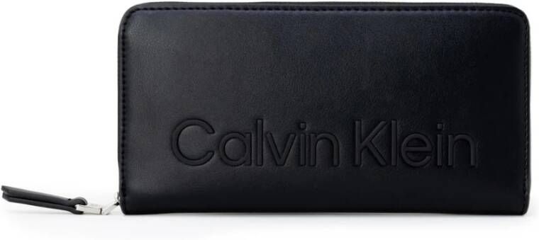 Calvin Klein Jeans Zwarte damesportemonnee met rits Zwart Dames