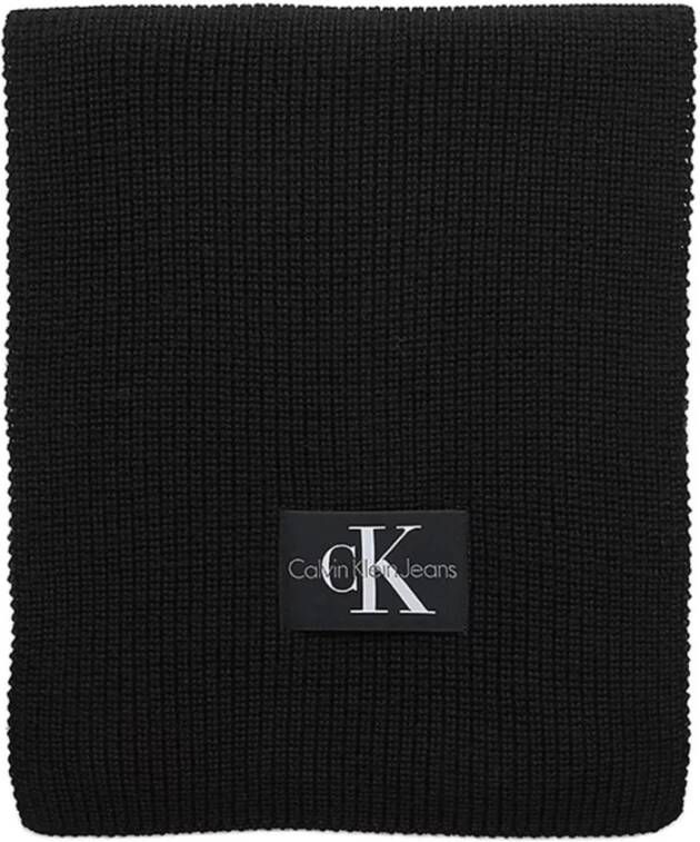 Calvin Klein Jeans Zwarte Sjaal voor voor Herfst Winter Zwart
