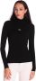 Calvin Klein Trui Zwart Aansluitend Rolhals Lange Mouwen Patch Logo Black Dames - Thumbnail 9