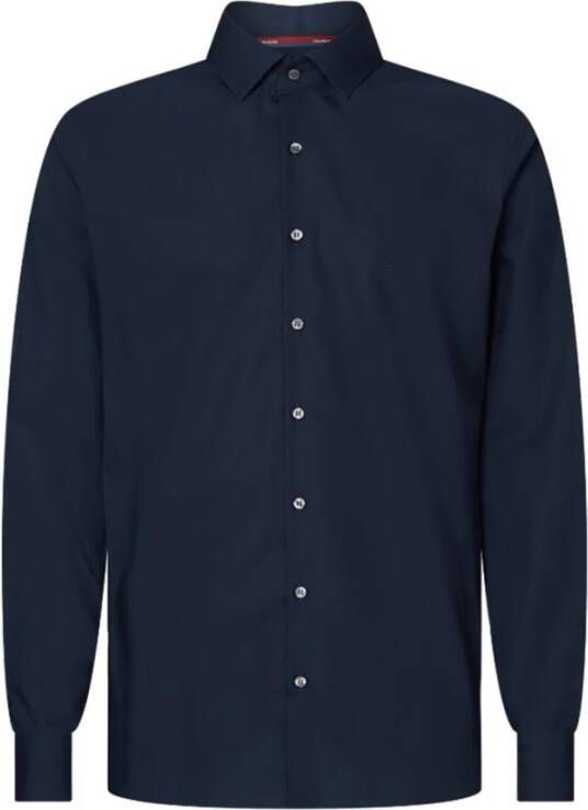 Calvin Klein Popeline Stretch Oerhemd Blue Heren