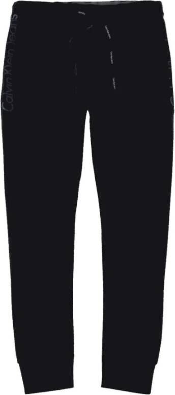 Calvin Klein Katoenen joggingbroek met logo Zwart Heren