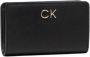 Calvin Klein Luxe Designer Portemonnee met Dubbel Compartiment en RFID-slot Zwart Dames - Thumbnail 1