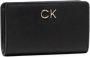 Calvin Klein Luxe Designer Portemonnee met Dubbel Compartiment en RFID-slot Zwart Dames - Thumbnail 2