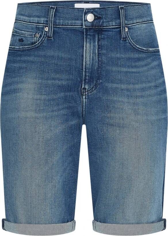 Calvin Klein Slimme Denim Shorts in Medium Blauw Blue Heren