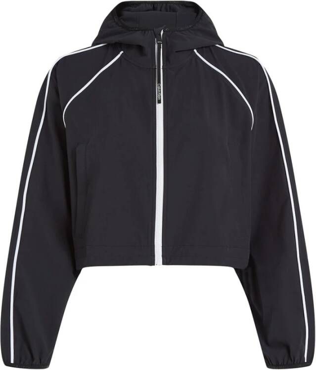Calvin Klein PW Windjack 00Gwf3O508 Lichtgewicht hoodie voor vrouwen Black Dames
