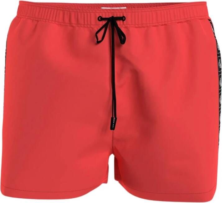 Calvin Klein Stijlvolle Herenzwemkleding Km0Km00714 SN6 Red Heren