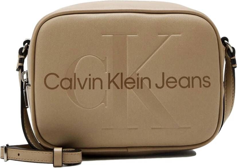 Calvin Klein Crossover Tas Beige K60K610275 PBC Beige Dames