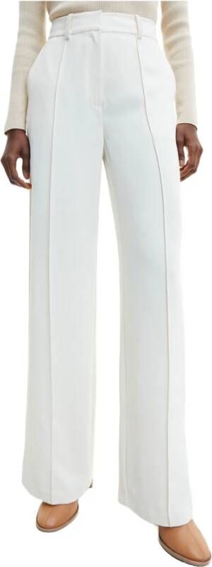 Calvin Klein Wijde broek van gerecycled polyester Beige Dames
