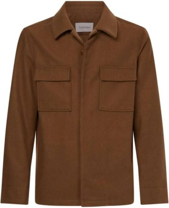 Calvin Klein Lichte jassen Bruin Heren
