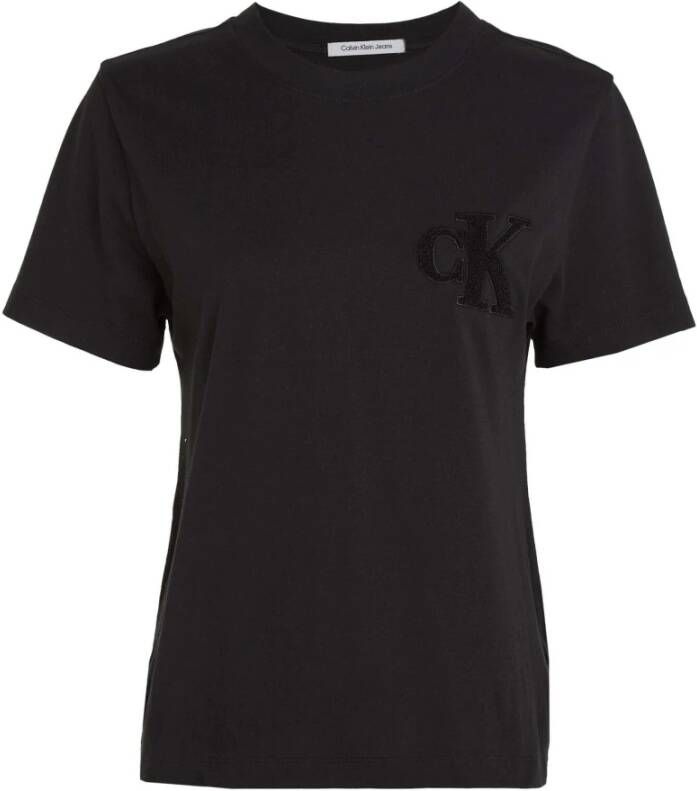 Calvin Klein Logo T-shirt zwart J20J221825 BEH Zwart Dames