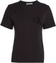 Calvin Klein Logo T-shirt zwart J20J221825 BEH Zwart Dames - Thumbnail 2