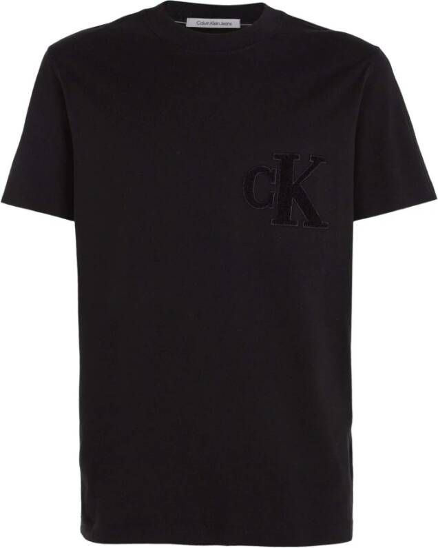 Calvin Klein Jeans Heren Zwart T-shirt Korte Mouw Black Heren
