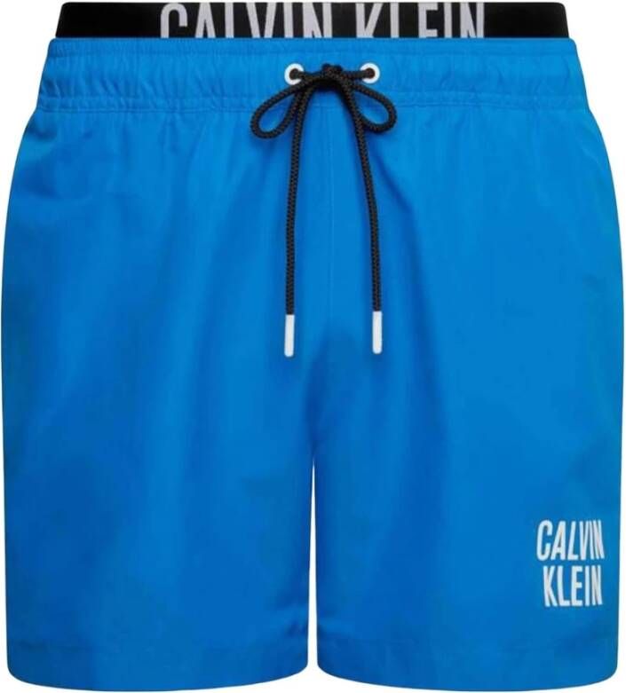 Calvin Klein Logo zwembroek blauw Km0Km00798 C4X Blauw Heren