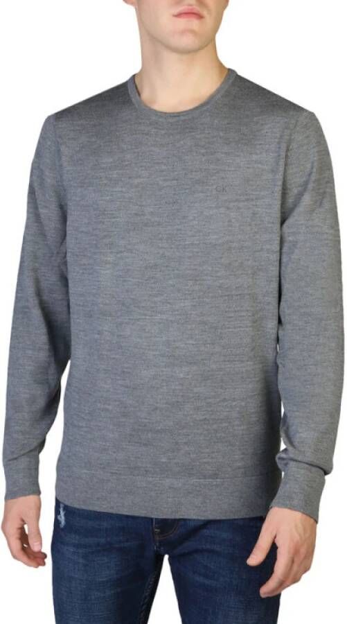 CALVIN KLEIN Heren Truien & Vesten Superior Wool Crew Neck Sweater Grijs - Foto 5